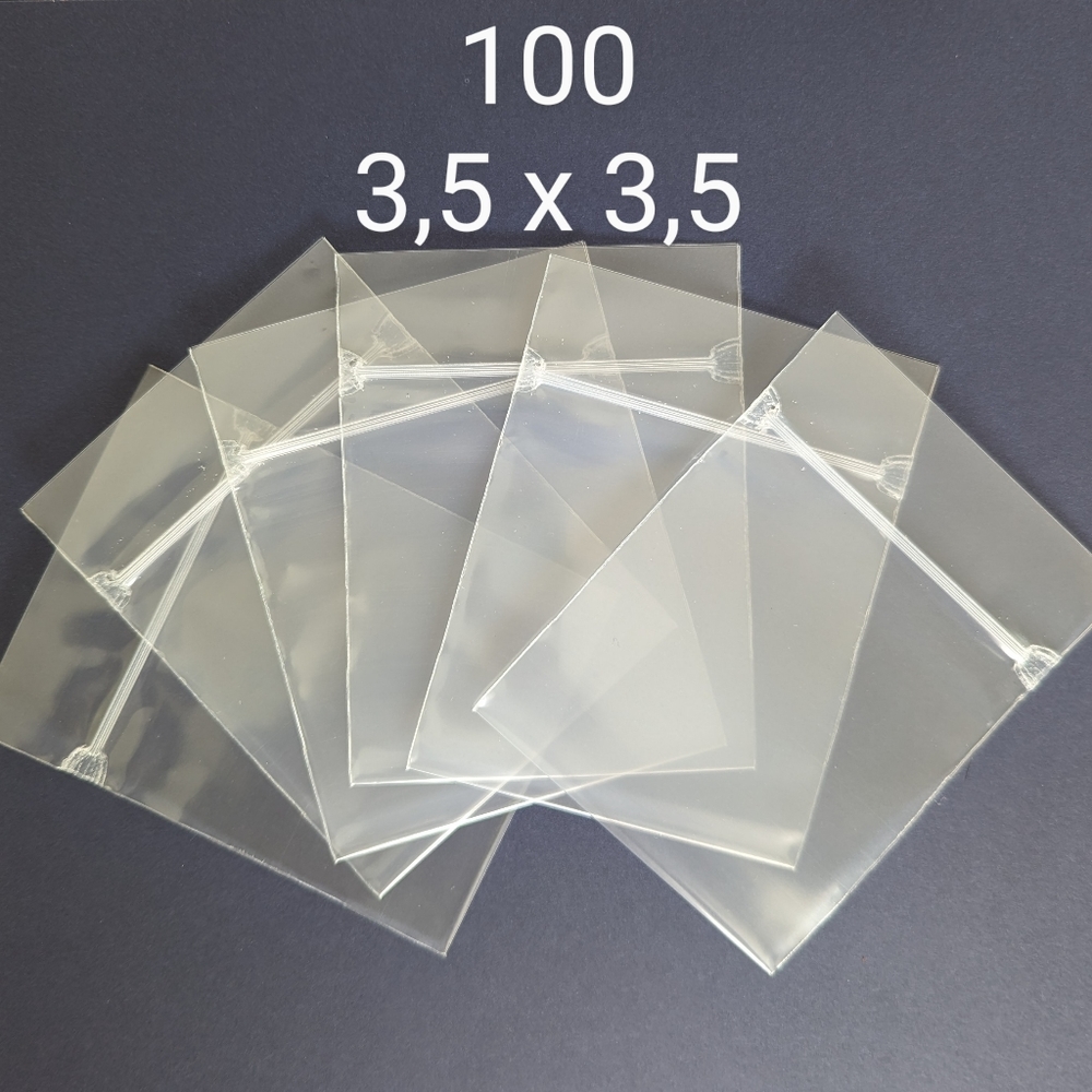 Clear Reclosable Top Plastic Bags 3,5 x 3,5 4MIL Zip Seal Lock Zipper Baggies